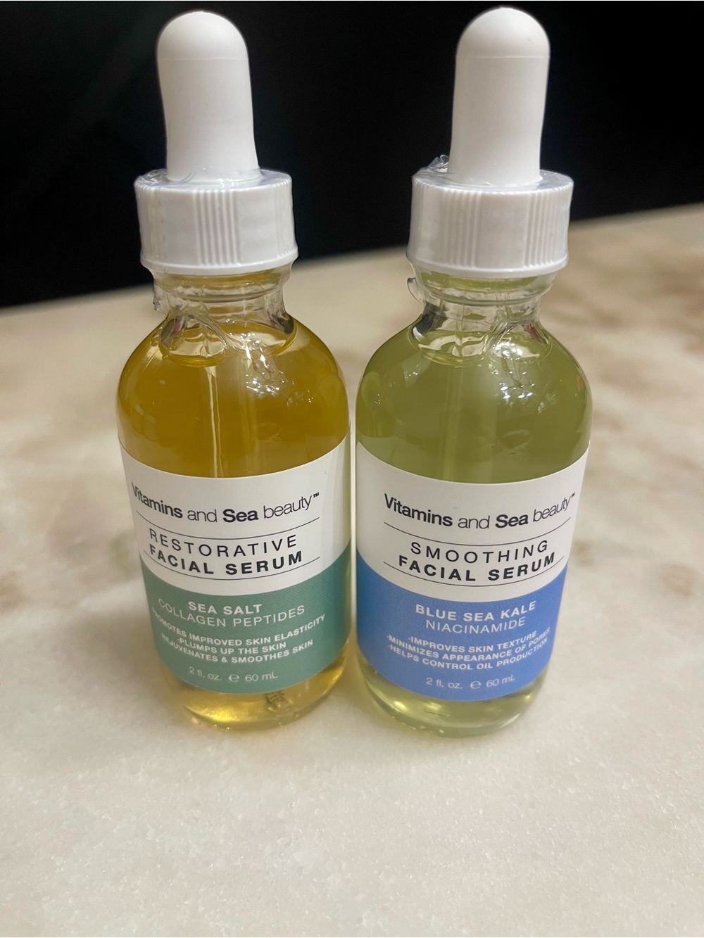Restorative & Smoothing Facial Serum Duo - Yellow & Green